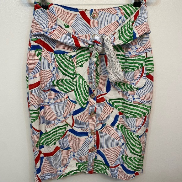 Anthropologie Conversations umbrella print skirt - Picture 2 of 7